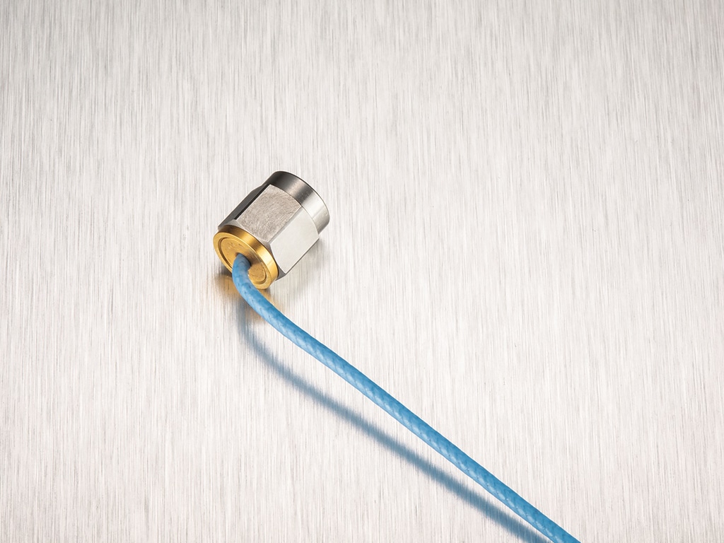 Flexible InstaBend 086 coaxial assemblies designed for interconnects between RF circuit cards, modules, and enclosure panels.
