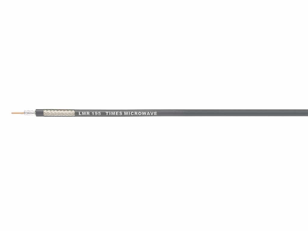50 Ohms LMR-195-DB coax cable for Direct Burial with UV Resistant jacket and watertight braids.