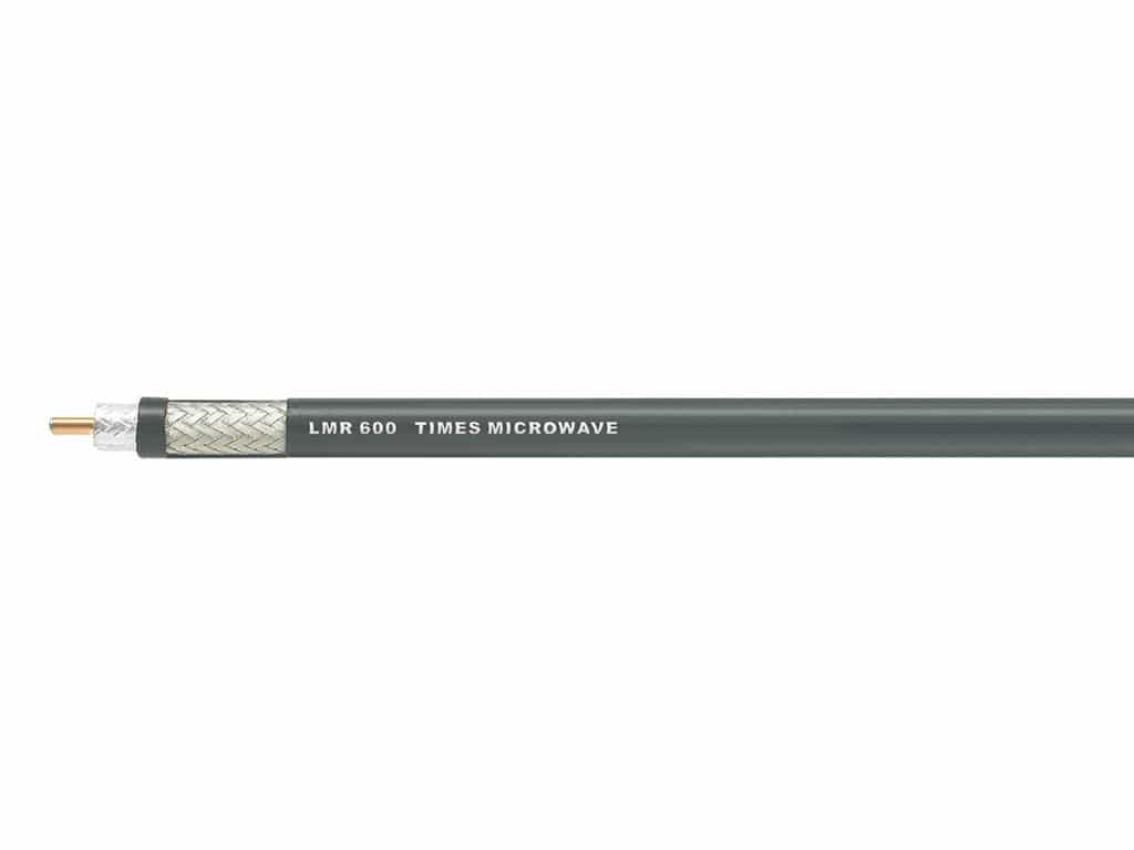 50 Ohms LMR-600-DB coax cable for Direct Burial with UV Resistant jacket and watertight braids.
