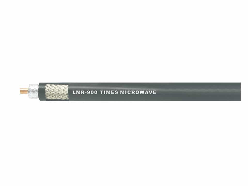 50 Ohms LMR-900-DB coax cable for Direct Burial with UV Resistant jacket and watertight braids.